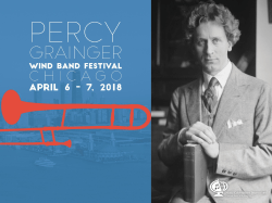 Festival Presentation - Percy Grainger Wind Band Festival