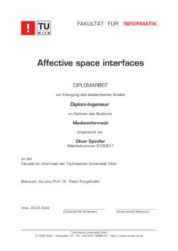 Affective space interfaces