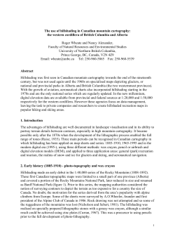 The use of hillshading in Canadian mountain cartography: the