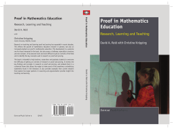 Proof in Mathematics Education