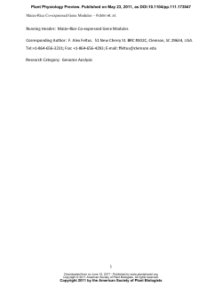 Maize-Rice Co-expressed Gene Modules