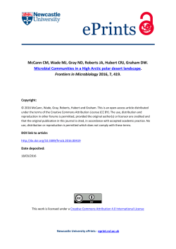 Microbial Communities in a High Arctic Polar Desert Landscape