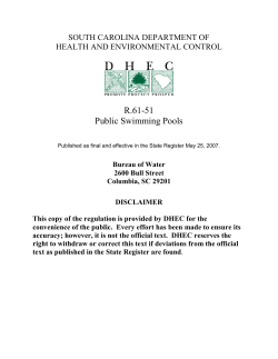 R.61-51 Public Swimming Pools - Chocklett Environmental Services