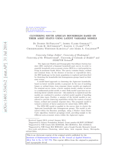 Clustering South African households based on
