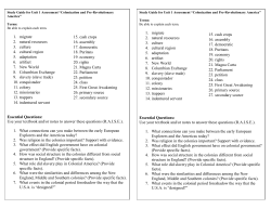 8SS U1 Study Guide - Saint Pius X Catholic School