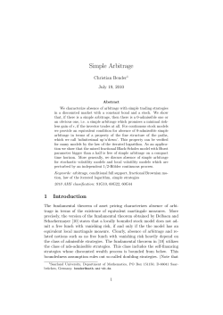 Simple Arbitrage