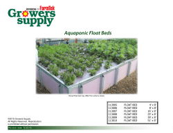 Aquaponic Float Beds