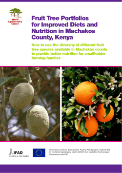 Fruit Tree Portfolios for Improved Diets and Nutrition in Machakos