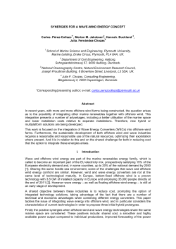 Synergies for a wave-wind energy concept