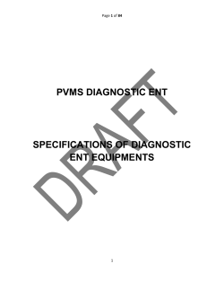 pvms diagnostic ent specifications of diagnostic ent equipments