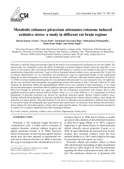 Metabolic enhancer piracetam attenuates rotenone induced
