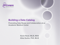 Building a Data Catalog