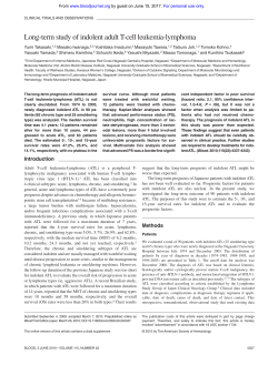Long-term study of indolent adult T-cell leukemia