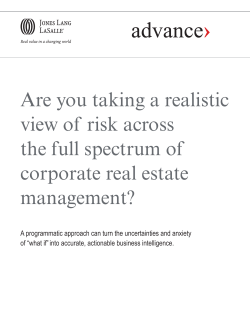 Are you taking a realistic view of risk across the full spectrum of