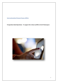 Internationalised Domain Names (IDNs) Frequently Asked