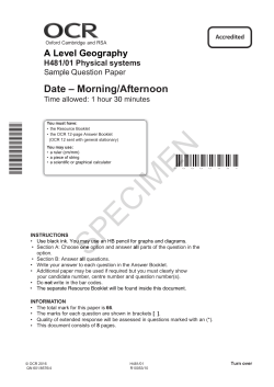 Unit H481/01 - Physical systems