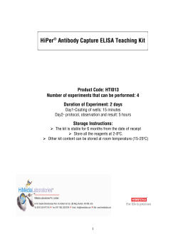 HiPer&reg; Antibody Capture ELISA Teaching Kit