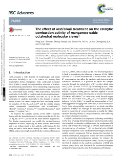 The effect of acid/alkali treatment on the catalytic