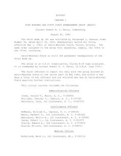 August 1943 - 451st Bombardment Group
