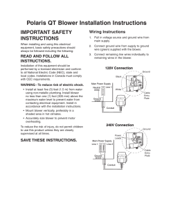 Polaris QT Blower Installation Instructions