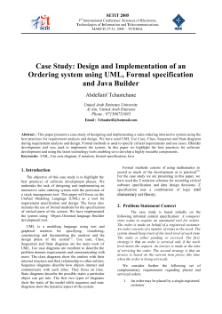 Case Study: Design and Implementation of an Ordering system