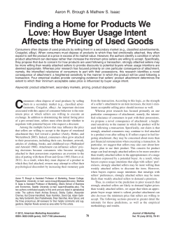 Finding a Home for Products We Love: How Buyer Usage Intent