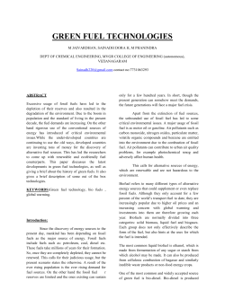 GREEN FUEL TECHNOLOGIES