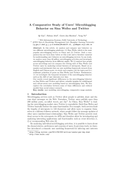 A Comparative Study of Users` Microblogging Behavior on Sina