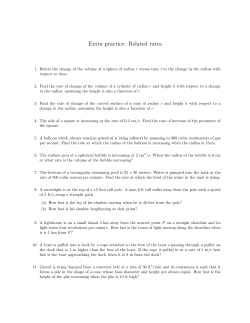 Extra practice: Related rates