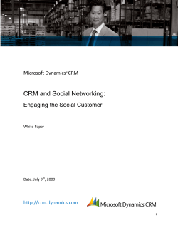 CRM and Social Networking