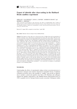 Export of chloride after clear-cutting in the Hubbard Brook sandbox
