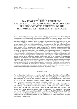 The postcranial skeleton of Temnospondyls