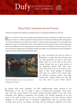 Raoul Dufy, Impressionist and Fauvist