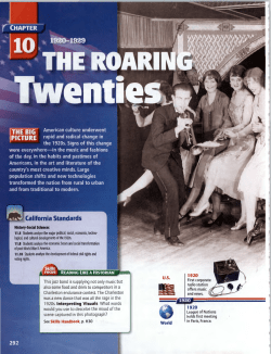Chapter 10 - Roaring Twenties