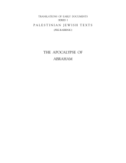 Apocalypse of Abraham - Marquette University