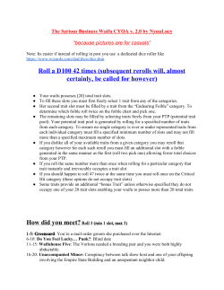 Roll a D100 42 times (subsequent rerolls will, almost