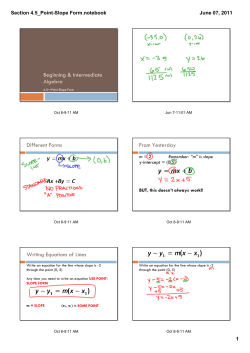 Section 4.5_Point-Slope Form.notebook