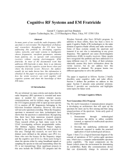 Cognitive RF Systems and EM Fratricide