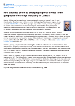 New evidence points to emerging regional divides in the geography