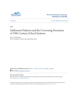 Settlement-Patterns and the Governing Structures