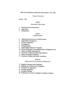 OSHA ACT no. 5 of 2003