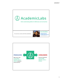 AcademicLabs - platform in a traditional economy