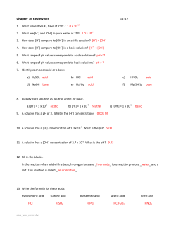 Chapter 16 Review WS