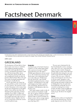 Factsheet DenmarkGreenland