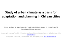 Study of urban climate as a basis for adaptation and planning in