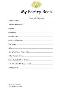 My Poetry Book