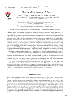 Geology of the Caucasus: A Review - Tubitak Journals