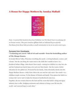 A House for Happy Mothers by Amulya Malladi