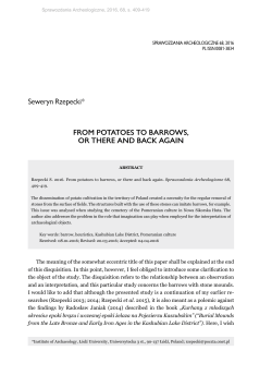 From potatoes to barrows, or there and back again