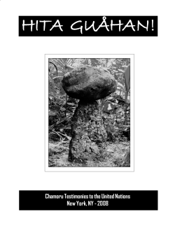 Hita Guahan! Chamorro Testimonies at the United